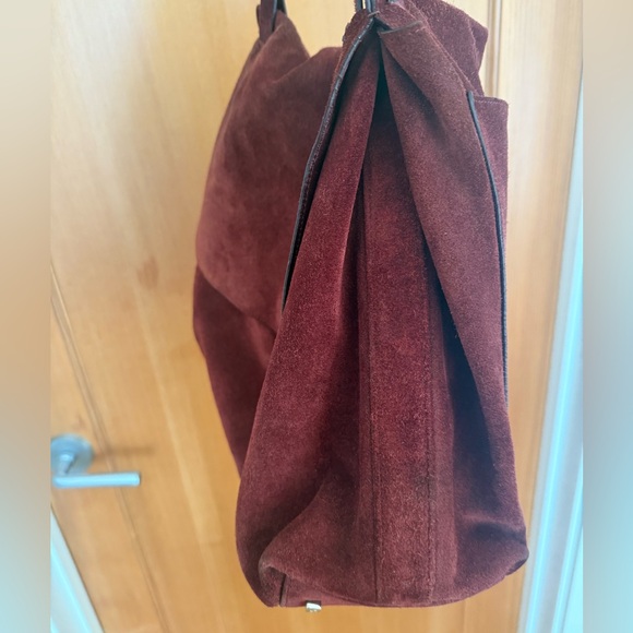 THE ROW Suede Sidekick Bag in Vermillon - Picture 7 of 11